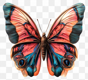 Butterfly Ornament - Colorful Butterfly With Vibrant Wings PNG