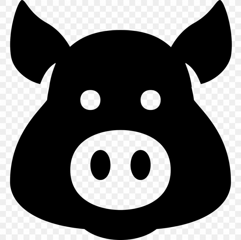 Pig Clip Art, PNG, 1600x1600px, Pig, Animal, Black, Black And White, Head Download Free