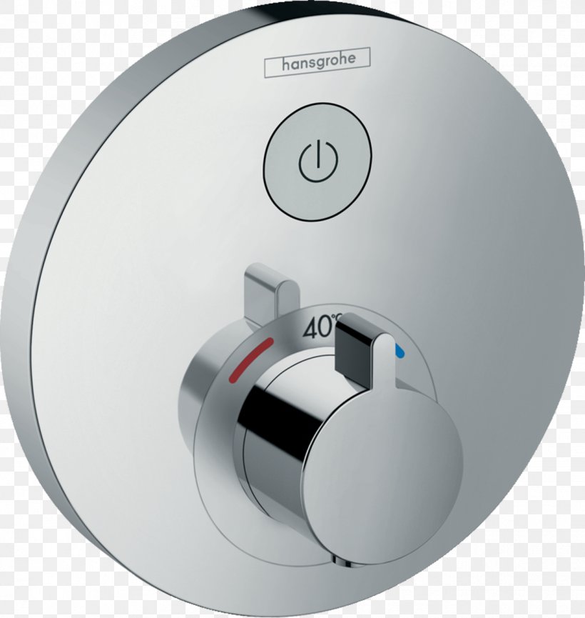 Thermostatic Mixing Valve Hansgrohe Shower, PNG, 1137x1200px, Thermostatic Mixing Valve, Bathroom, Brushed Metal, Central Heating, Electronics Download Free