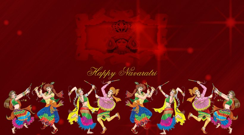 Vadodara Navaratri Garba Dandiya Raas Festival, PNG, 1440x800px, Watercolor, Cartoon, Flower, Frame, Heart Download Free