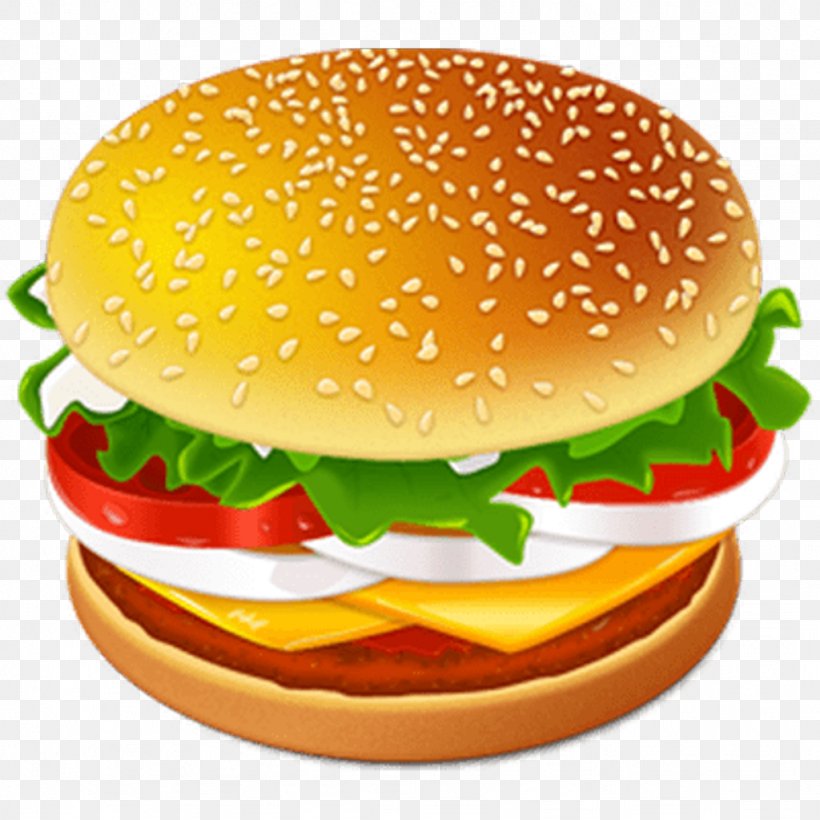 Hamburger Cheeseburger Veggie Burger French Fries Chicken Sandwich, PNG, 1024x1024px, Hamburger, American Food, Breakfast Sandwich, Bun, Burger King Download Free