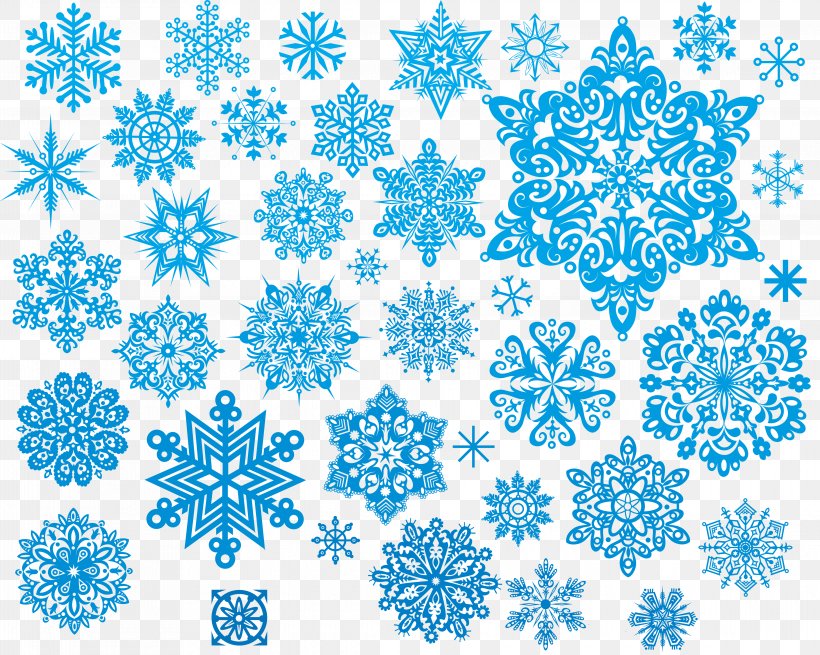 Snowflake Clip Art, PNG, 4560x3646px, Snowflake, Area, Black And White, Blue, Border Download Free