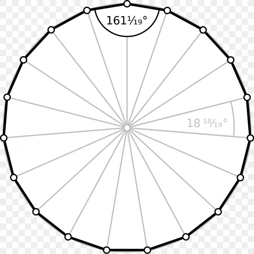 Regular Polygon Icosagon Internal Angle Dodecagon, PNG, 1200x1198px, Polygon, Area, Bicycle Part, Bicycle Wheel, Black And White Download Free