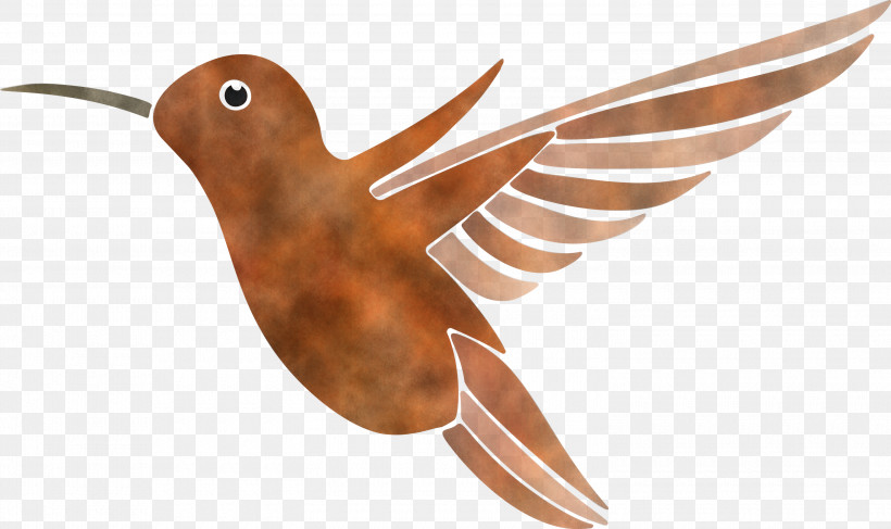 Hummingbird, PNG, 3000x1785px, Cartoon Bird, Beak, Bird, Brown Thrasher, Chimney Swift Download Free