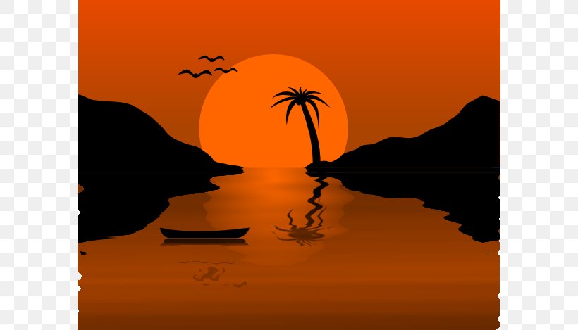 Sunset Clip Art, PNG, 600x469px, Sunset, Drawing, Free Content, Landscape, Openoffice Download Free