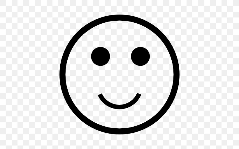 Happiness Smiley Emoticon, PNG, 512x512px, Happiness, Area, Black And White, Emoji, Emoticon Download Free
