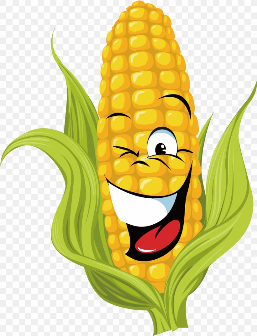 Corn On The Cob Clip Art Sweet Corn Field Corn, PNG, 870x1140px, Corn On The Cob, Cartoon, Corn, Cuisine, Drawing Download Free