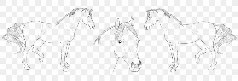 Mane Mustang Halter Pack Animal Sketch, PNG, 1528x523px, Mane, Arm, Artwork, Black And White, Camel Download Free