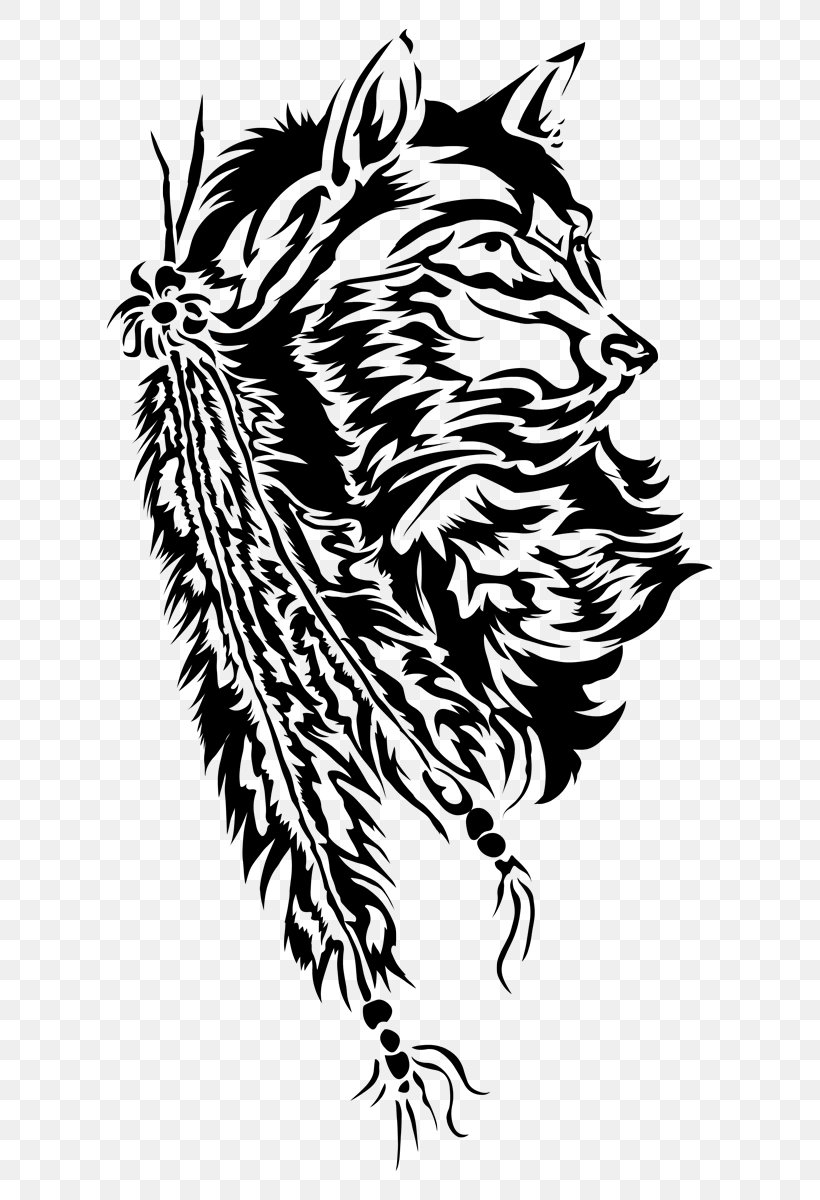 Tribe Feather Drawing Totem, PNG, 651x1200px, Tribe, Art, Big Cats, Black, Black And White Download Free