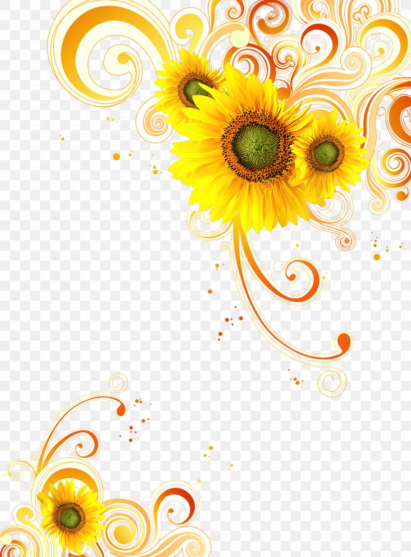 Common Sunflower Yellow, PNG, 2800x3800px, Common Sunflower, Advertising, Daisy Family, Flora, Floral Design Download Free