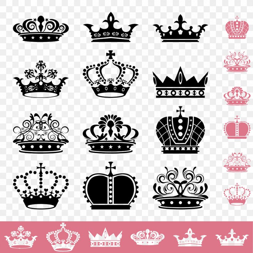 Crown Royalty-free Clip Art, PNG, 1000x1000px, Crown, Black And White, Brand, Drawing, Fashion Accessory Download Free