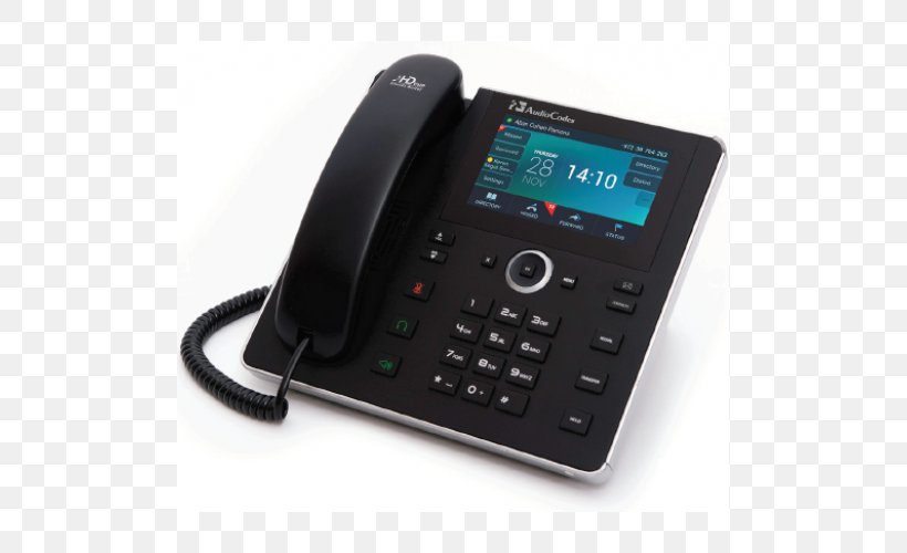 VoIP Phone Business Telephone System Voice Over IP Session Initiation Protocol, PNG, 500x500px, Voip Phone, Answering Machine, Audiocodes, Business Telephone System, Caller Id Download Free