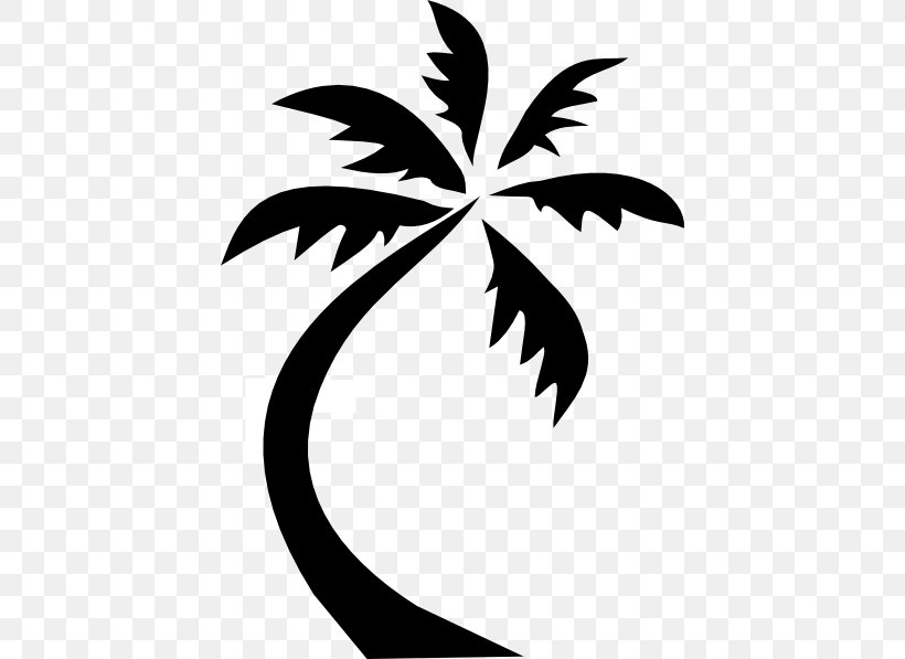 Arecaceae Coconut Clip Art, PNG, 420x597px, Arecaceae, Black And White, Branch, Coconut, Date Palm Download Free