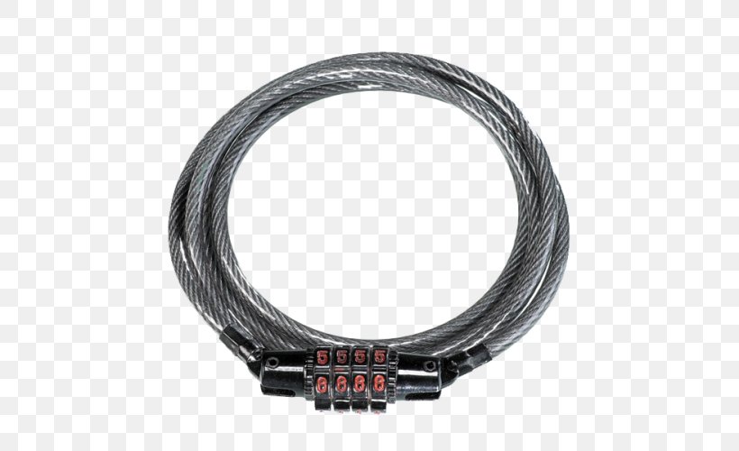 Combination Bicycle Lock Bicycle Lock Wire Rope, PNG, 500x500px, Combination, Bicycle, Bicycle Lock, Cable, Chain Download Free