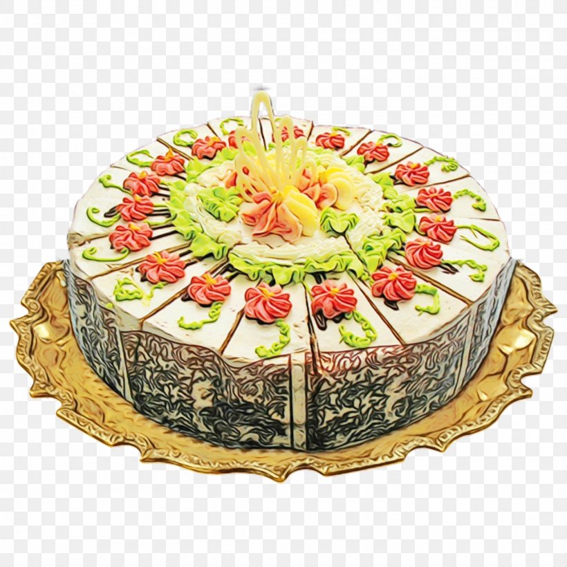 Birthday Cake, PNG, 1500x1500px, Watercolor, Baked Goods, Birthday Cake, Cake, Cuisine Download Free