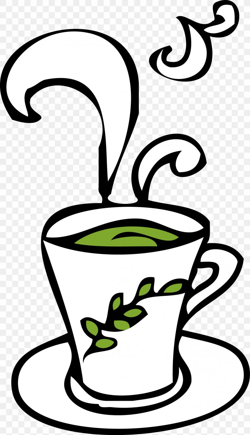 Green Tea Cartoon Clip Art, PNG, 1359x2362px, Tea, Artwork, Black And White, Cartoon, Coffee Cup Download Free