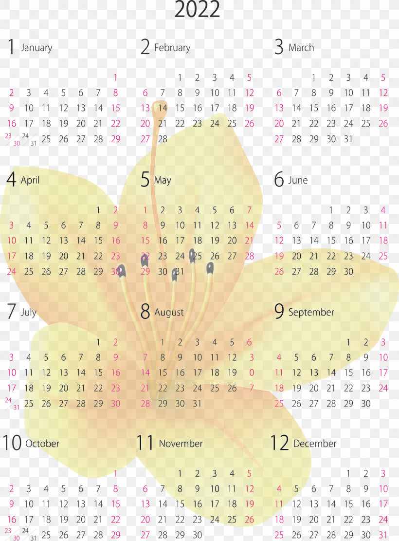 2022 Yearly Calendar Printable 2022 Yearly Calendar, PNG, 2214x3000px, Calendar System, Geometry, Line, Mathematics, Meter Download Free