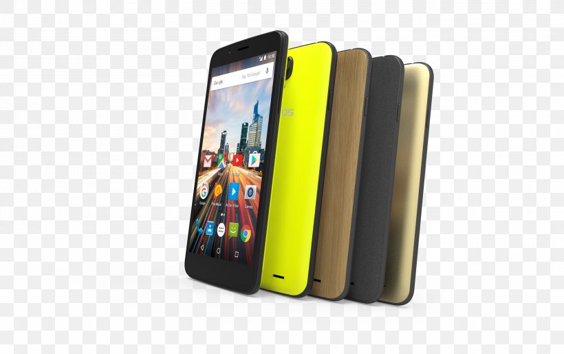 Archos Helium 4G Smartphone 55 4G 16Gb Black Gold Grey Wood Yellow Camera Dual Sim, PNG, 3000x1883px, Archos, Archos 50f Helium, Archos 55 Helium, Camera, Case Download Free