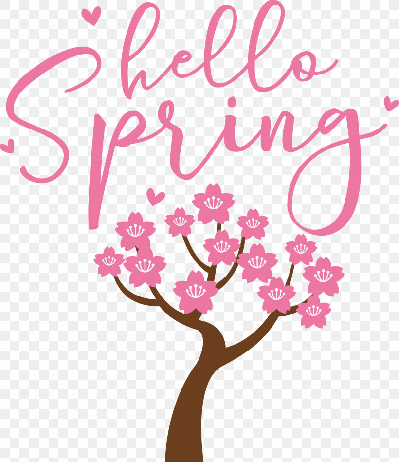 Hello Spring Spring, PNG, 2591x3000px, Hello Spring, Cricut, Pixlr, Royaltyfree, Silhouette Download Free