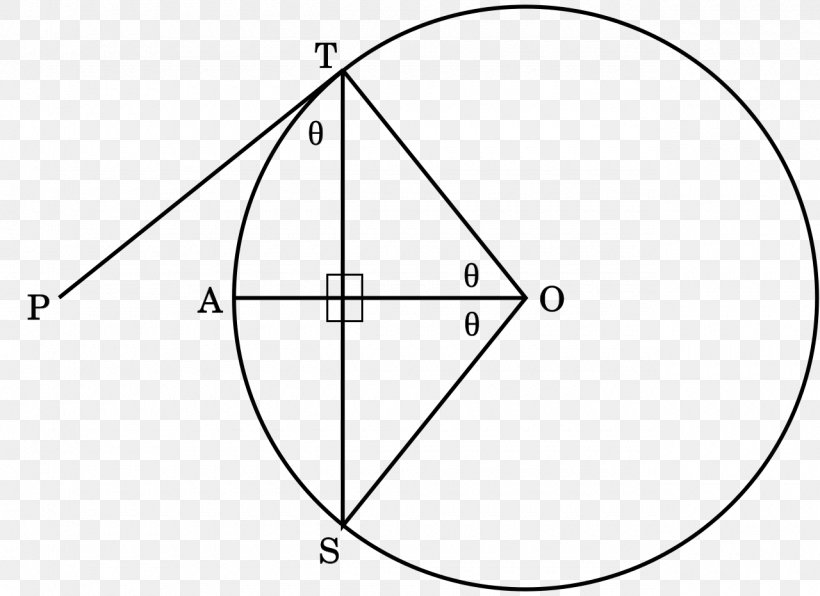 Triangle Point Tangent Lines To Circles, PNG, 1280x931px, Triangle, Arc, Area, Black And White, Chord Download Free