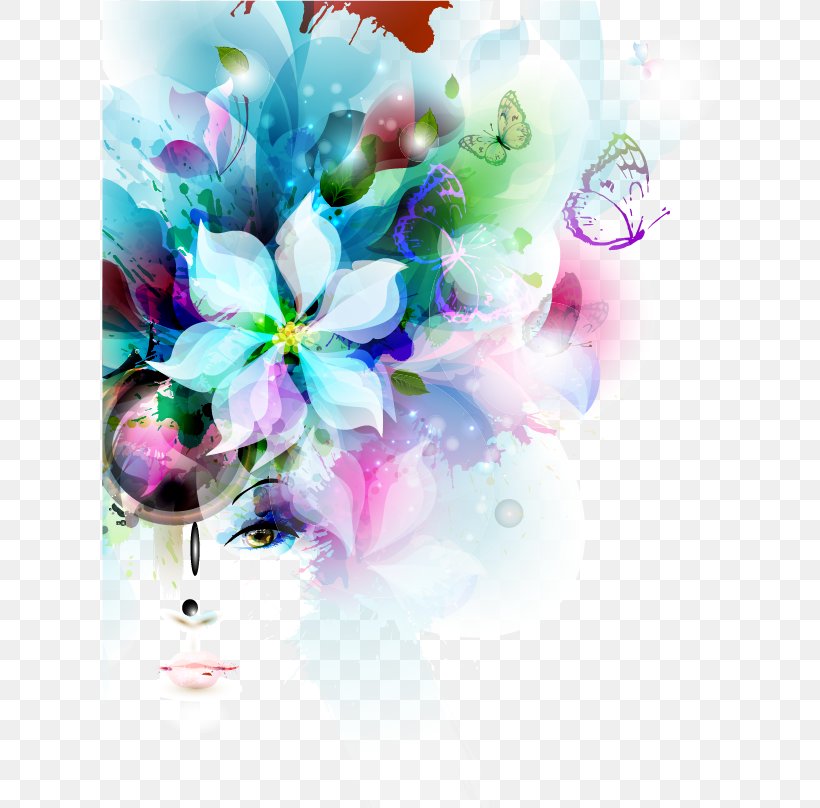 Fashion Woman Flower Illustration, PNG, 616x808px, Fashion, Art, Beauty, Blossom, Flora Download Free