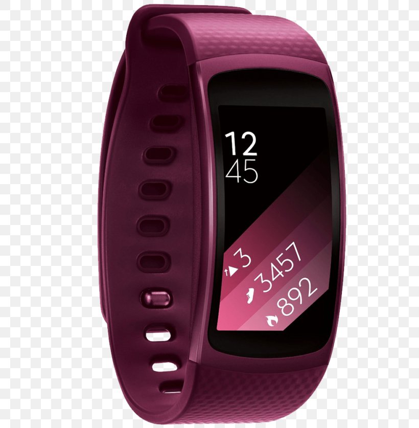 Samsung Gear Fit 2 Samsung Gear 2 Samsung Gear Fit2 Pro, PNG, 673x837px, Samsung Gear Fit, Activity Tracker, Apple Watch Series 3, Heart Rate Monitor, Magenta Download Free