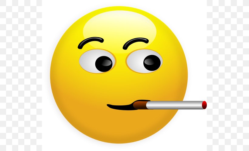 Smiley Emoticon Smoking Clip Art, PNG, 543x500px, Smiley, Cigarette, Emoticon, Happiness, Laughter Download Free