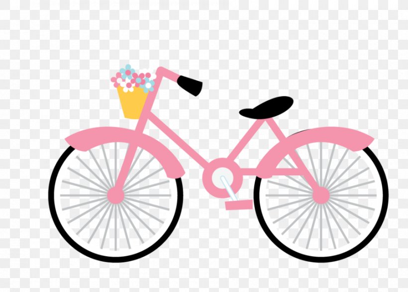 The Pink Bicycle Cycling Clip Art, PNG, 900x646px, Bicycle, Bicycle Accessory, Bicycle Frame, Bicycle Part, Bicycle Saddle Download Free