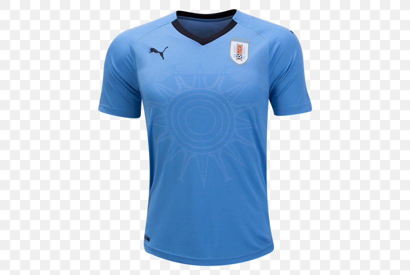 2018 World Cup Uruguay National Football Team T-shirt Jersey, PNG, 550x550px, 2018, 2018 World Cup, Active Shirt, Blue, Clothing Download Free