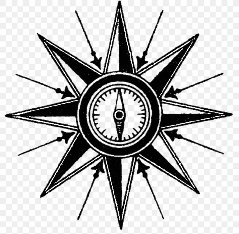 Compass Rose Map Clip Art, PNG, 975x955px, Compass Rose, Black And White, Can Stock Photo, Cartography, Clock Download Free