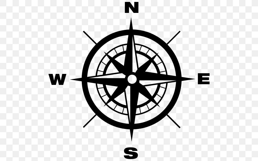 Compass Clip Art North, PNG, 512x512px, Compass, Auto Part, Automotive Wheel System, Cardinal Direction, Clock Download Free