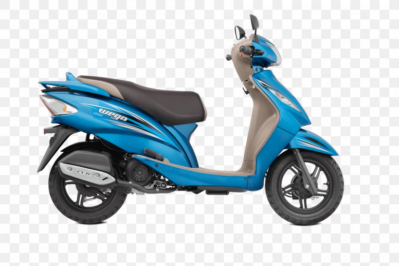 Scooter Car TVS Wego TVS Motor Company TVS Jupiter, PNG, 2000x1335px, Scooter, Automotive Design, Blue, Car, Color Download Free