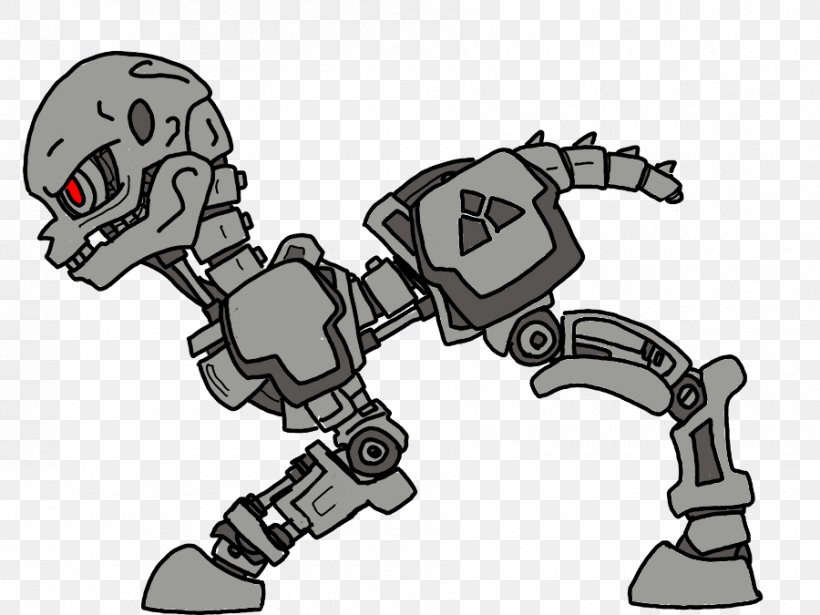 The Terminator Pony Robot, PNG, 900x675px, Terminator, Arm, Black And White, Cartoon, Deviantart Download Free
