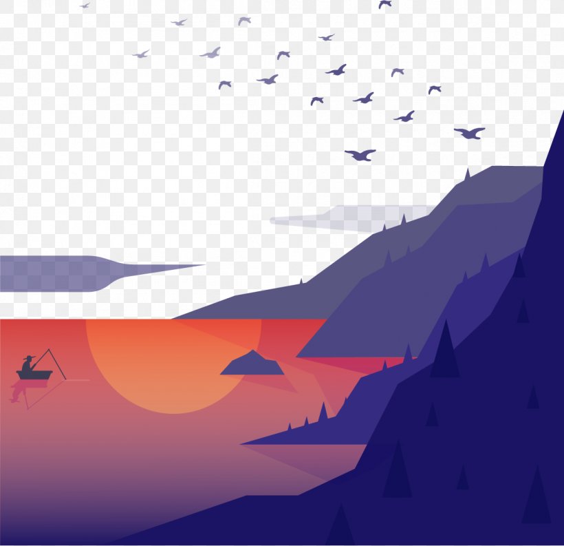 Bird Sunset, PNG, 1157x1119px, Bird, Blue, Daytime, Red, Sky Download Free