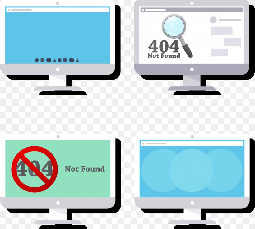 Computer Monitors HTTP 404 Clip Art, PNG, 3350x3013px, Computer Monitors, Area, Blue Screen Of Death, Brand, Communication Download Free