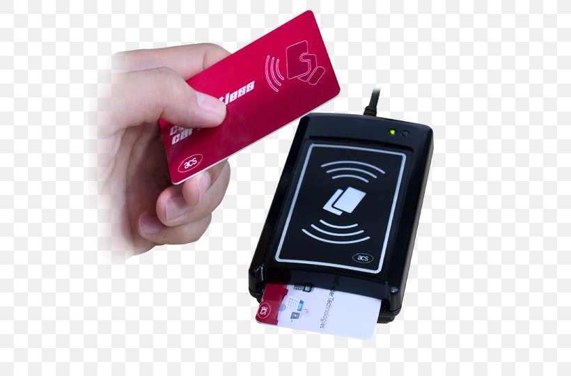Contactless Smart Card Radio-frequency Identification Card Reader Near-field Communication, PNG, 565x540px, Smart Card, Advanced Card Systems Holdings, Barcode Scanners, Card Reader, Computer Hardware Download Free