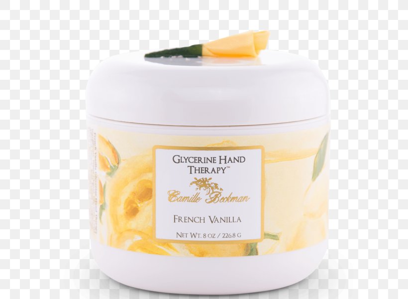 Cream Camille Beckman Glycerine Hand Therapy Glycerol Flavor Vanilla, PNG, 600x600px, Cream, Baking, Biscuits, Citric Acid, Flavor Download Free