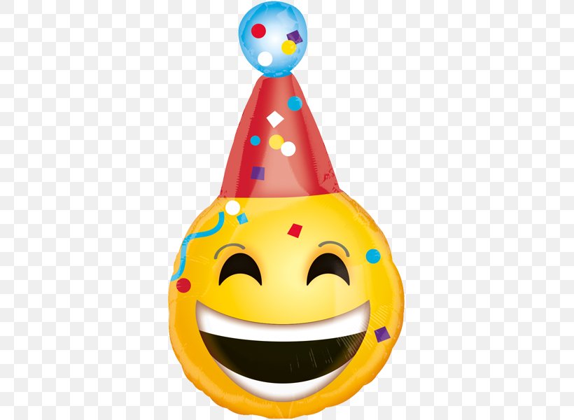 Balloon Party Hat Birthday Smiley Emoticon, PNG, 600x600px, Balloon, Anniversary, Baby Toys, Birthday, Bopet Download Free