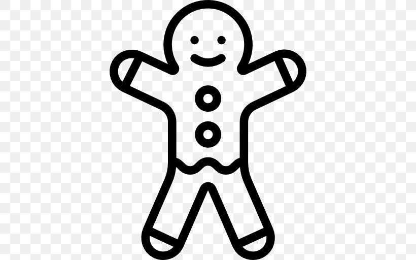 Gingerbread Man Biscuit, PNG, 512x512px, Gingerbread Man, Biscuit, Black, Black And White, Dessert Download Free