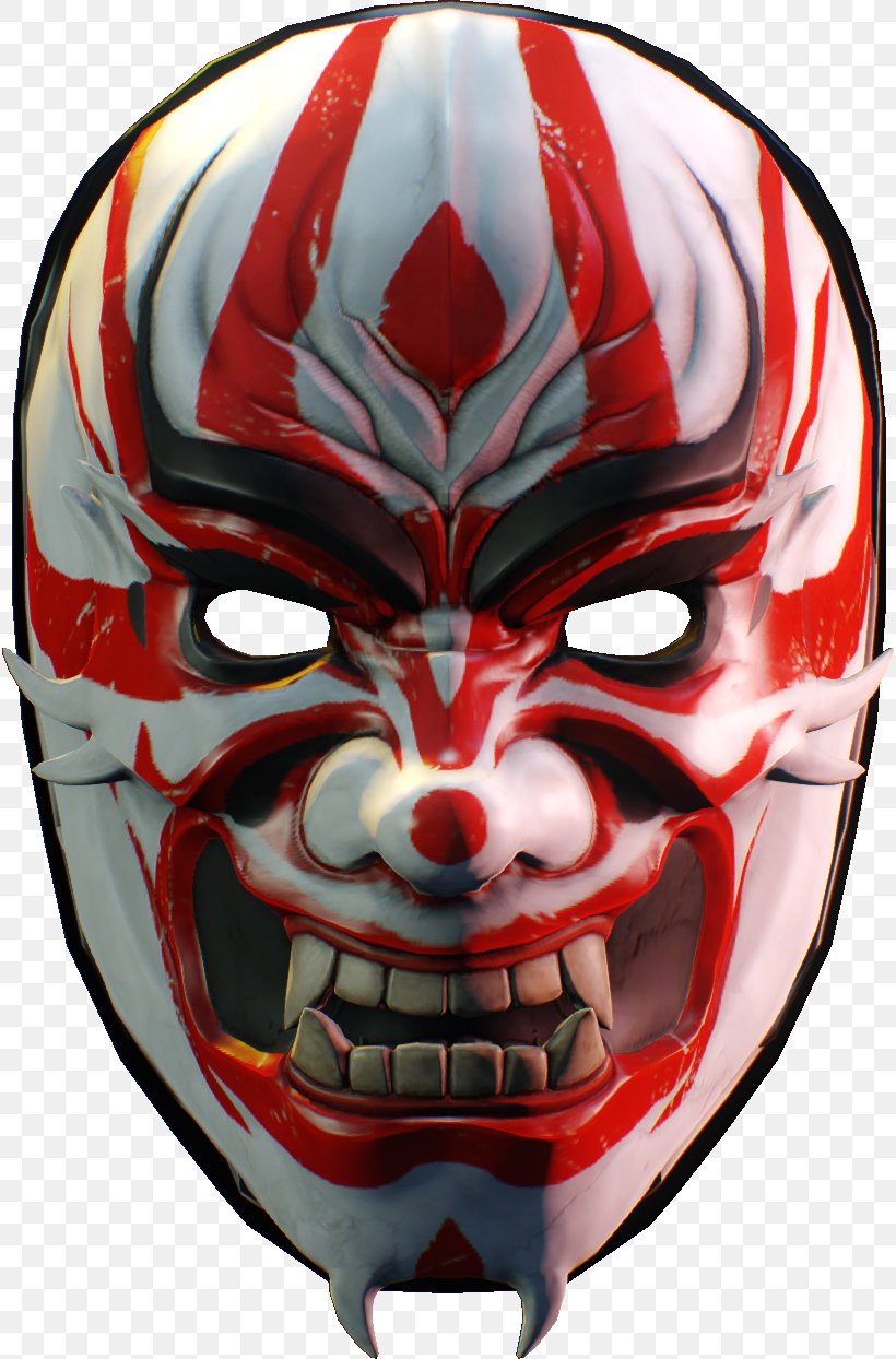 Payday 2 Sukiyabashi Jiro Mask Yakuza PlayStation 4, PNG, 816x1244px, Payday 2, Character, Clown, Downloadable Content, Fictional Character Download Free