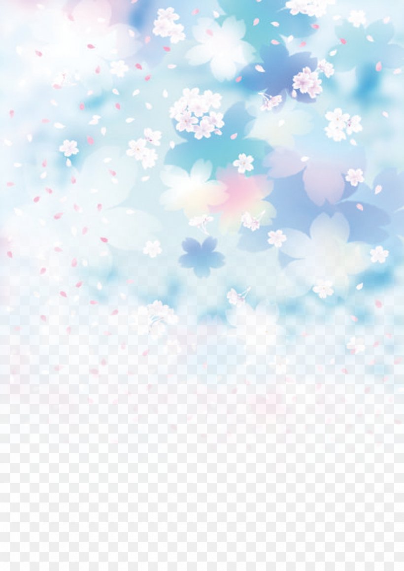 Sky Blue Flower Background