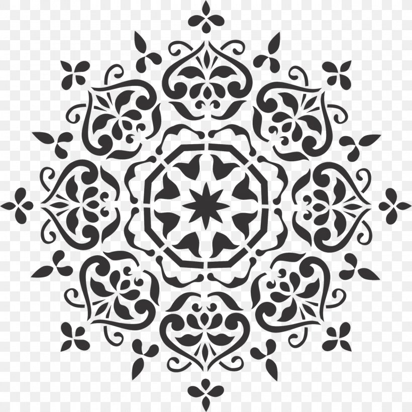 Pattern Stencil Mandala Design Painting, PNG, 1280x1280px, Stencil, Art, Black, Black And White, Engraving Download Free