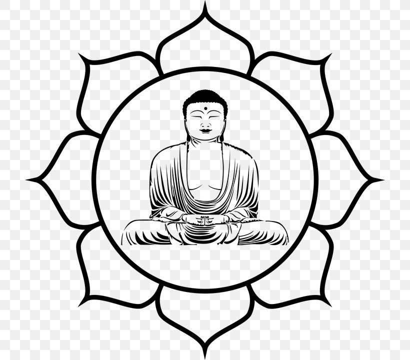 Lotus Sutra Buddhist Symbolism Buddhism Lotus Position Nelumbo Nucifera, PNG, 720x720px, Lotus Sutra, Artwork, Black And White, Buddharupa, Buddhism Download Free