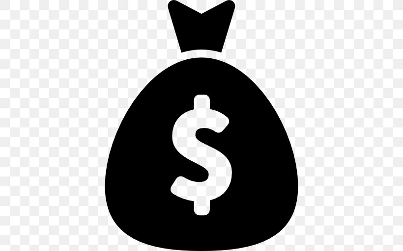 Money Bag Currency Symbol Dollar Sign, PNG, 512x512px, Money Bag, Bank, Black And White, Currency, Currency Symbol Download Free
