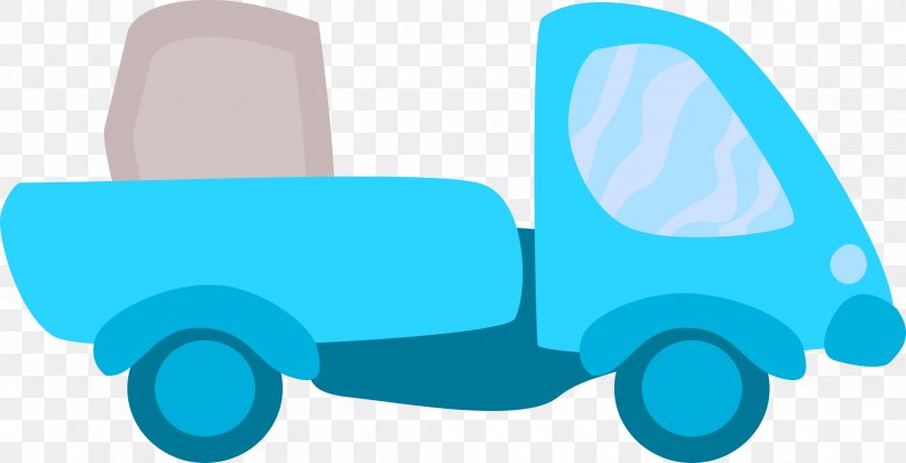 Pickup Truck Clip Art Van Vehicle, PNG, 2400x1229px, Pickup Truck, Aqua, Azure, Blue, Cartoon Download Free