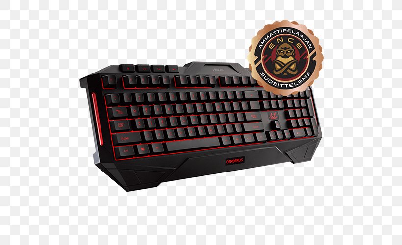 Computer Keyboard Computer Mouse ASUS Cerberus Keyboard Gaming Keypad, PNG, 500x500px, Computer Keyboard, Asus, Asus Cerberus, Asus Cerberus Keyboard, Backlight Download Free
