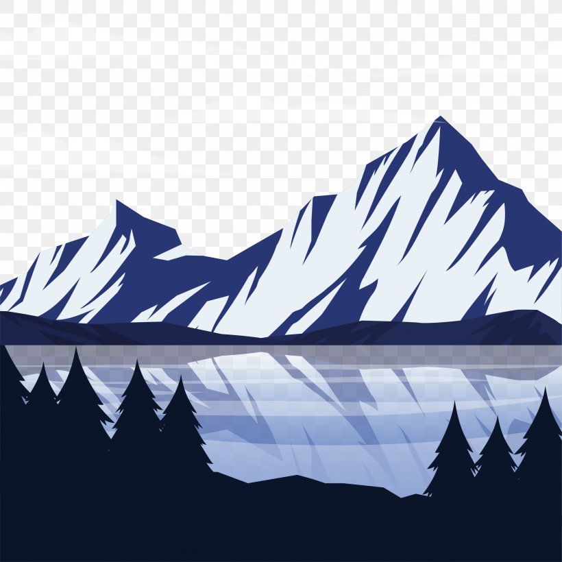 Snow Mountain Landscape, PNG, 2801x2801px, Snow, Blue, Brand, Cold, Drawing Download Free