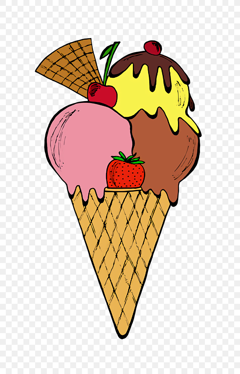 Ice Cream, PNG, 744x1280px, Ice Cream Cone, Cartoon, Cone, Fruit, Geometry Download Free