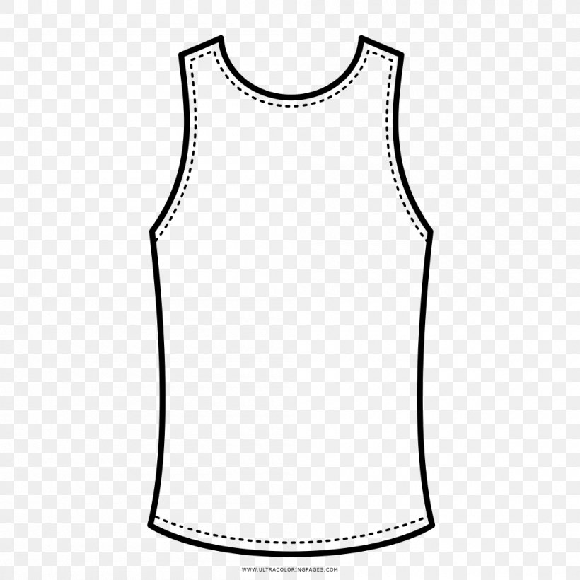 Sleeveless Shirt T-shirt Drawing Blouse, PNG, 1000x1000px, Sleeveless Shirt, Active Tank, Area, Black, Black And White Download Free