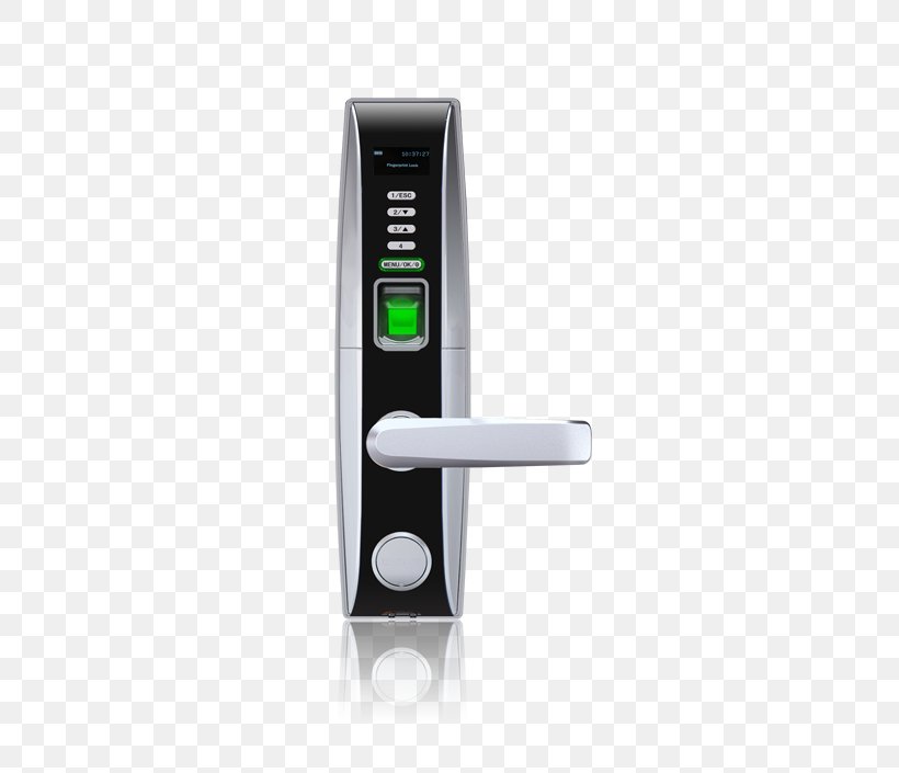 Electronic Lock Fingerprint Zkteco Biometrics, PNG, 705x705px, Lock, Access Control, Biometrics, Card Reader, Door Download Free